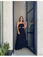 Vestido longo abertura lateral