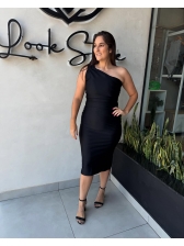 Vestido midi malha prada