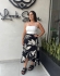 Saia Envelope - Preto com folhagens