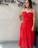Conjunto top e saia - Vermelho