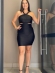 Vestido malha prada com abertura lateral