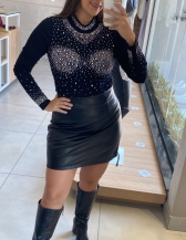 Blusa glam pedraria - Detalhe seio
