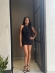 Vestido curto com detalhe franzido