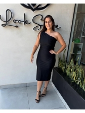 Vestido midi malha prada
