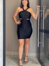 Vestido malha prada com abertura lateral