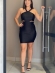 Vestido malha prada com abertura lateral